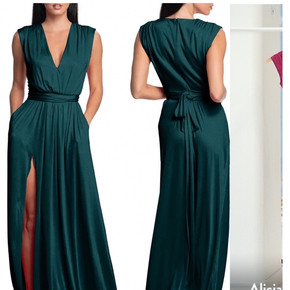 open lace back dress Dress the Population Vestido Largo Krista, Citronela, Small para Mujer :  Amazon.es: Moda main image 0